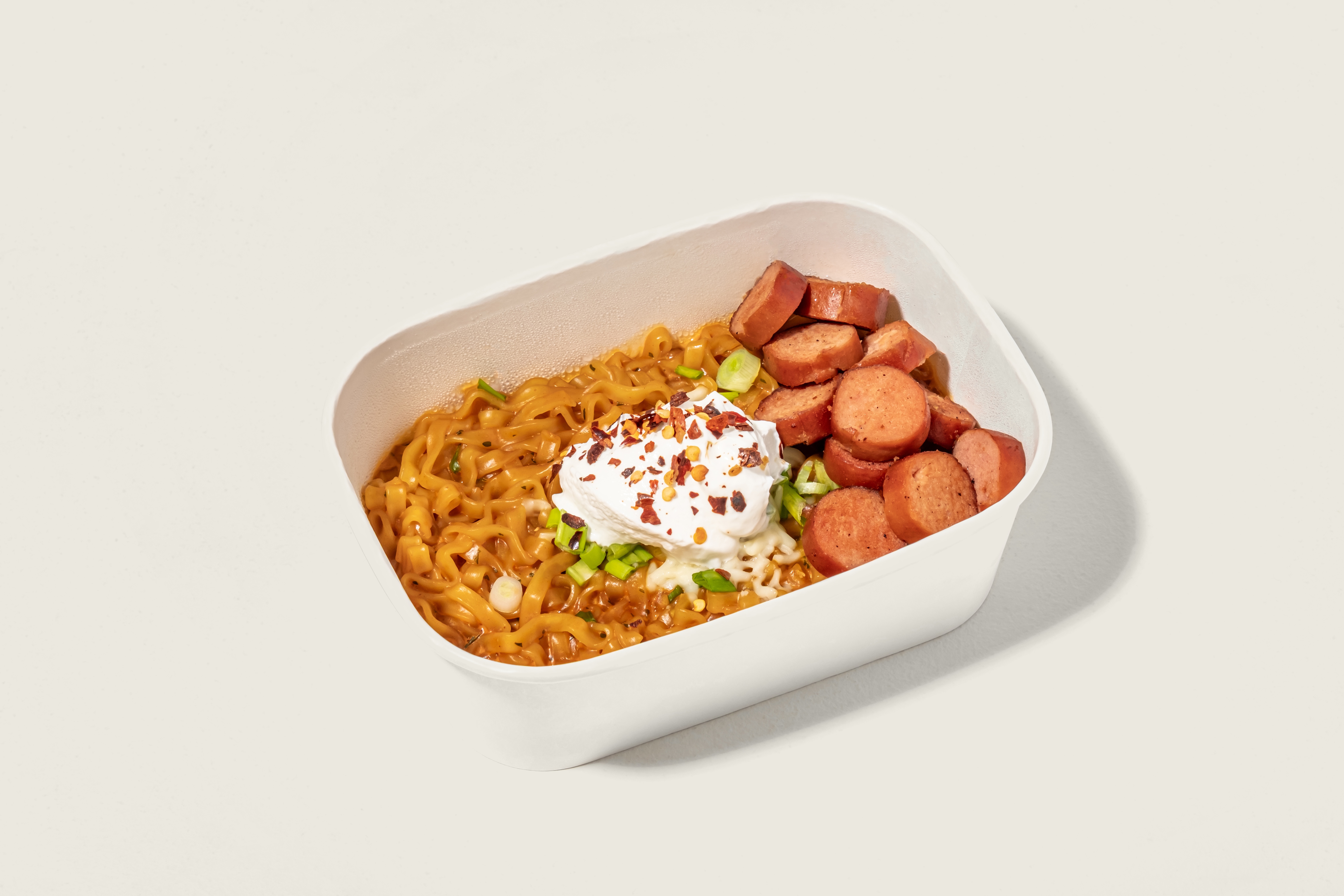 Carbonara Noodles with Sausage